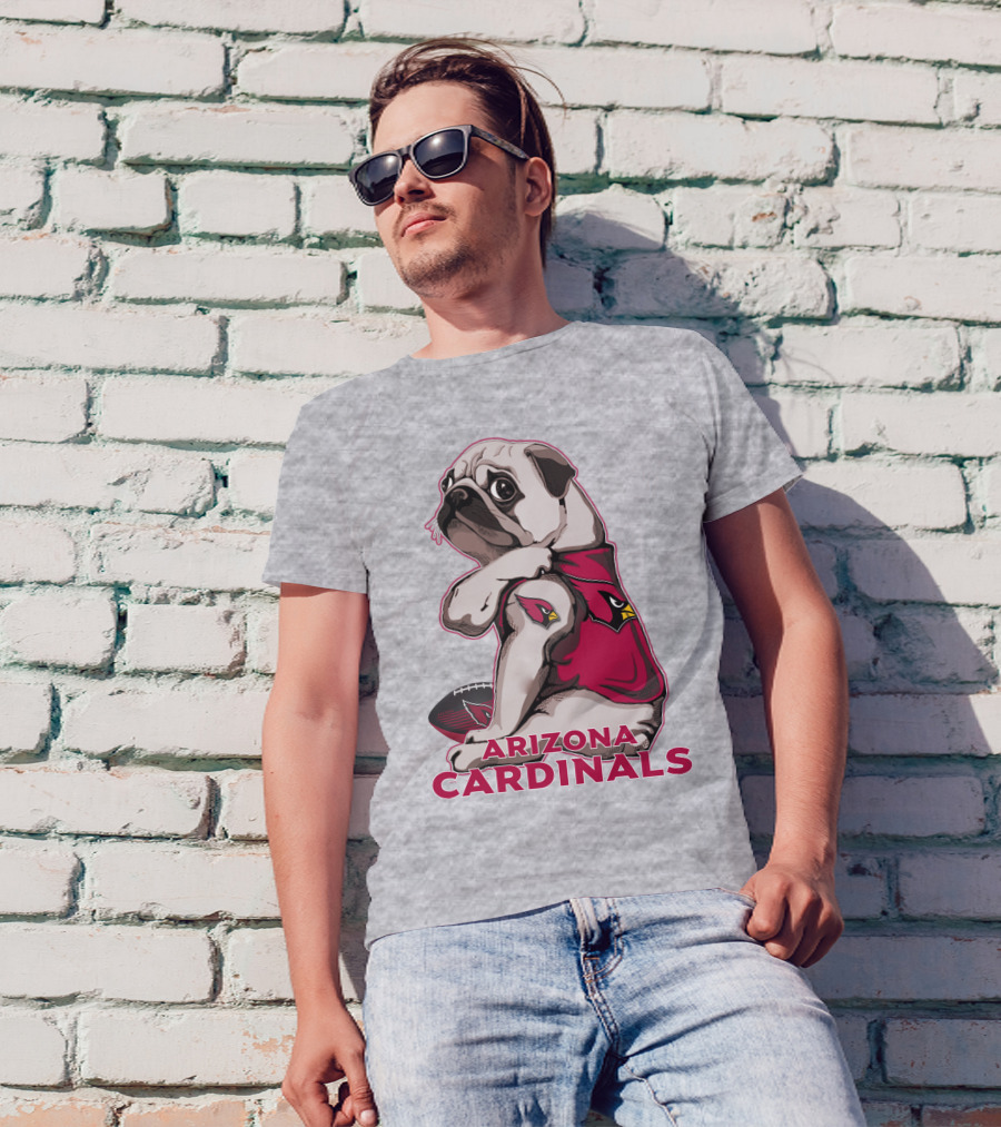 Arizona Cardinals Pug Sports Fan T-Shirt