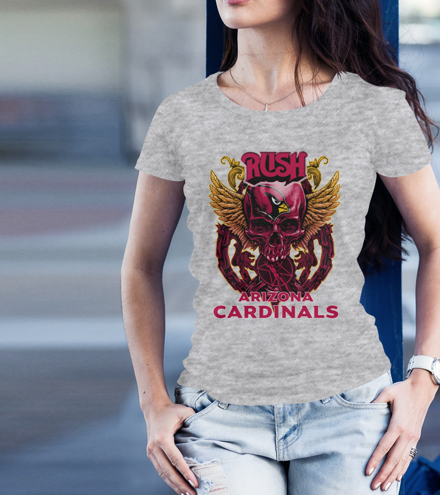 Rush Arizona Cardinals Skull Wings T-Shirt