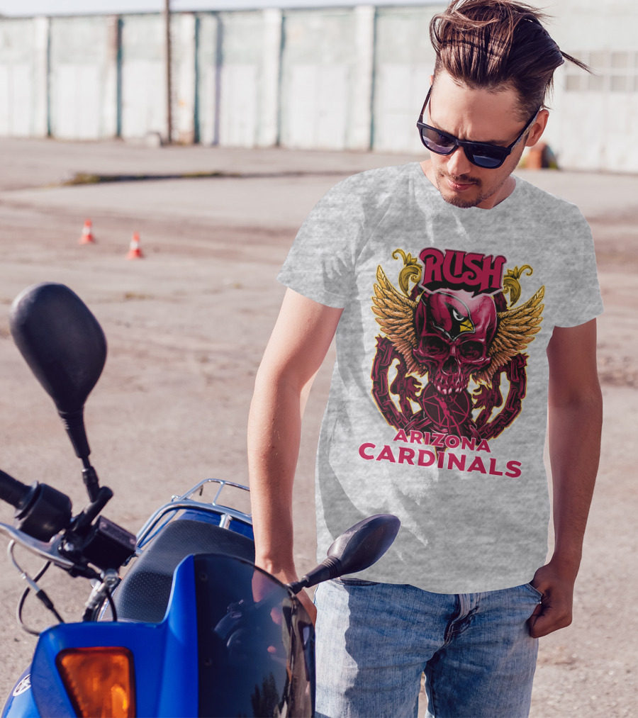 Rush Arizona Cardinals Skull Wings T-Shirt