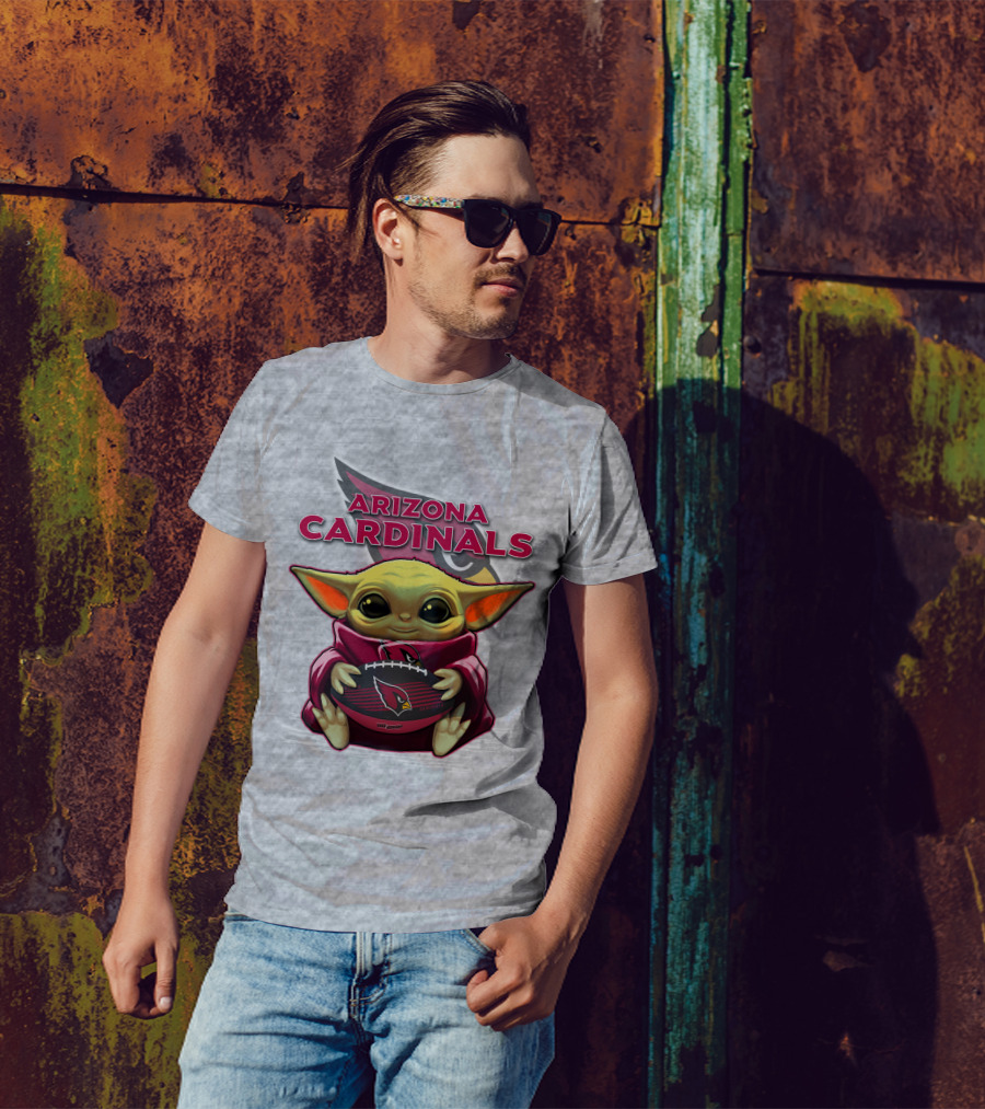 Arizona Cardinals Baby Yoda Football T-Shirt