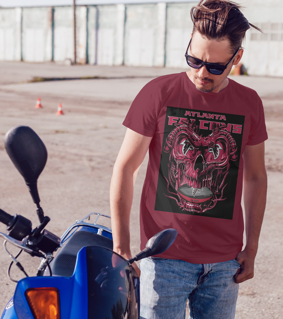 Atlanta Falcons Dragonskull Helmet T-Shirt