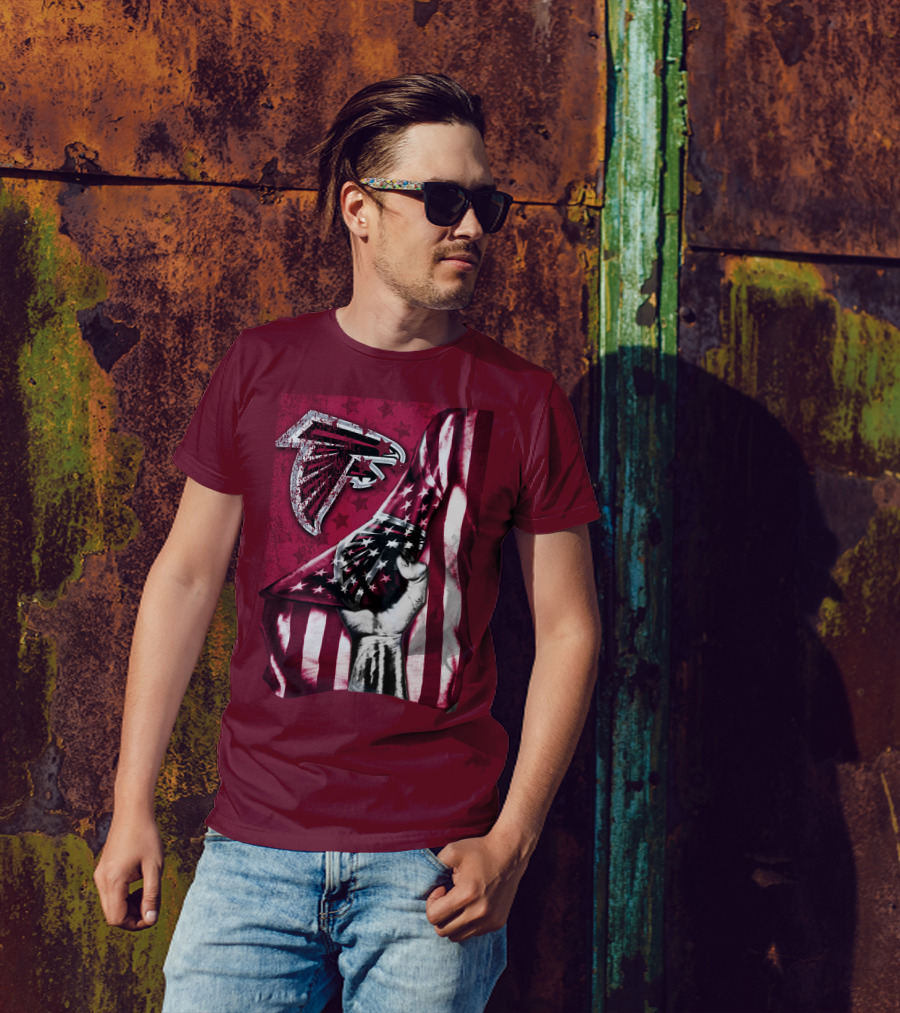 Atlanta Falcons American Flag Pride Banner T-Shirt
