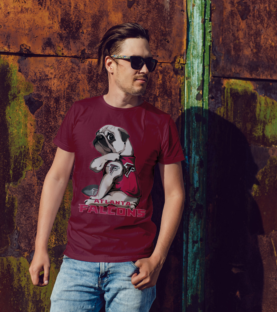 Pug Atlanta Falcons Football Team Mascot T-Shirt