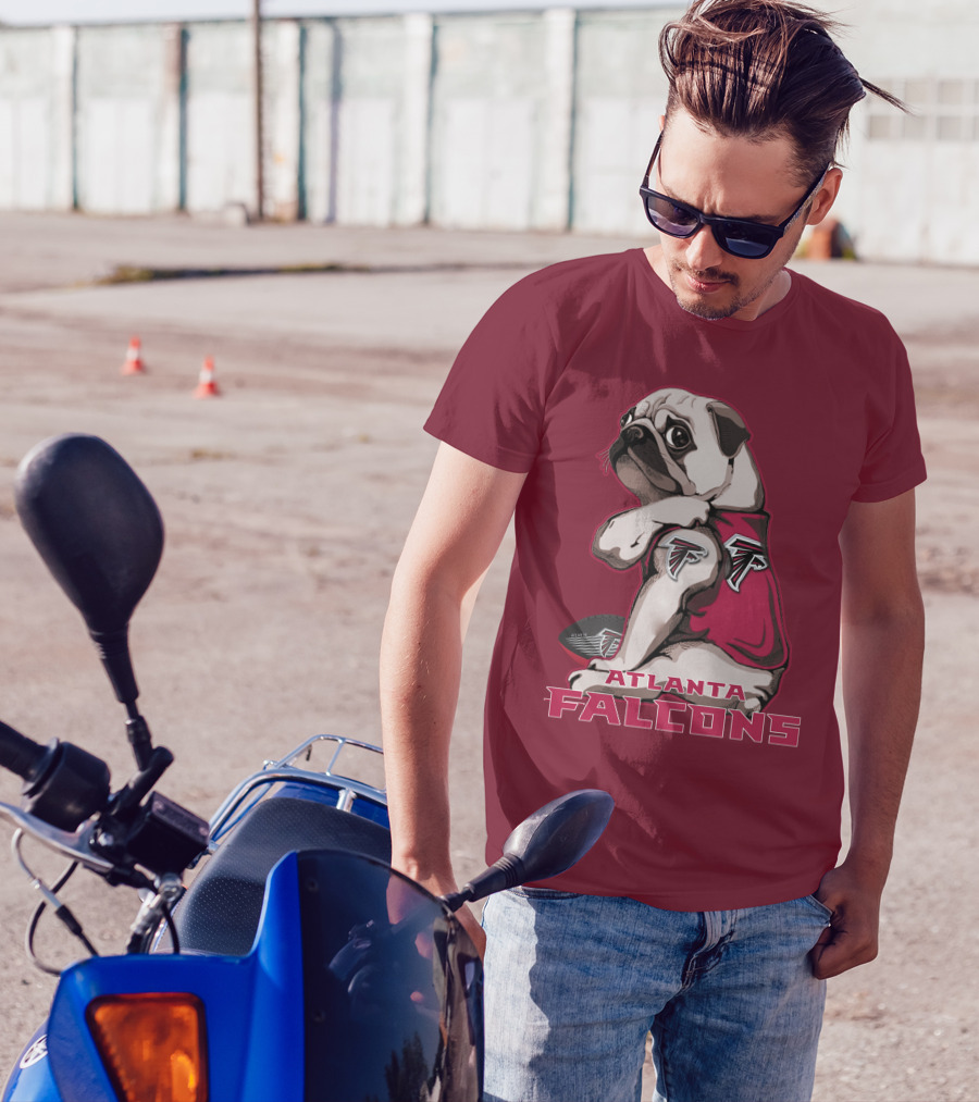Pug Atlanta Falcons Football Team Mascot T-Shirt