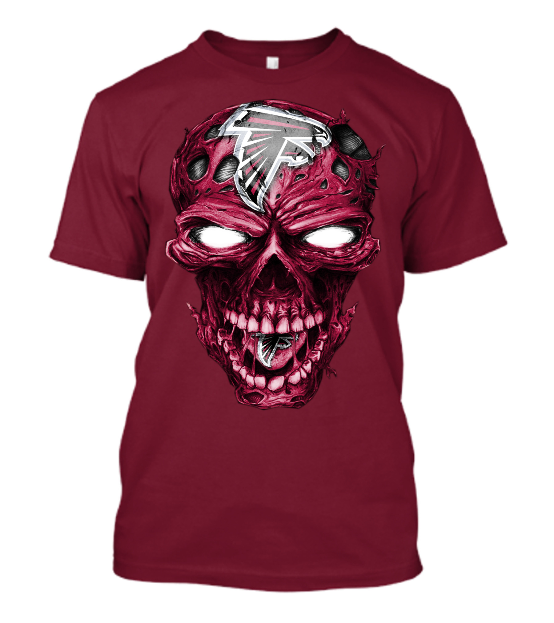 Skull Atlanta Falcons Logo T-Shirt