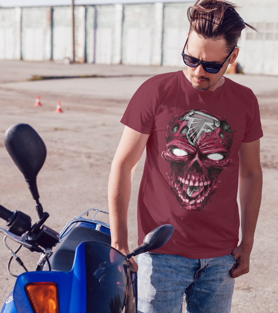 Skull Atlanta Falcons Logo T-Shirt