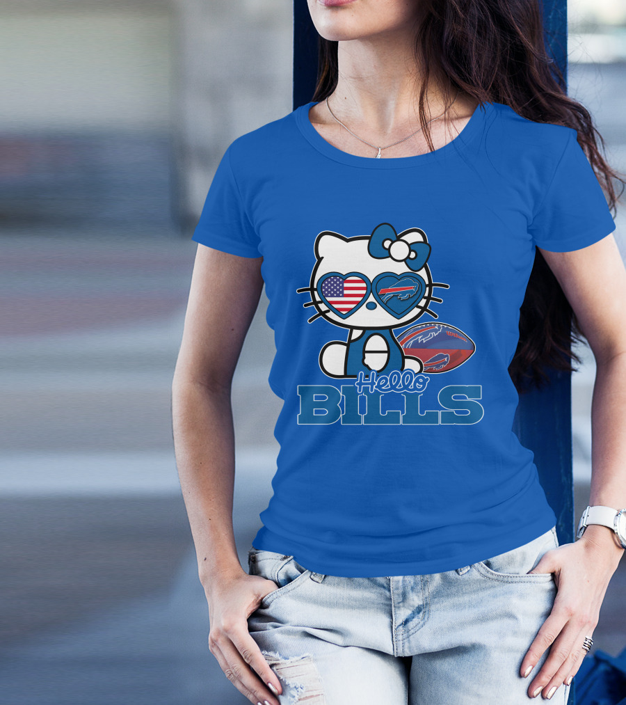 Hello Bills Buffalo American Football Kitty T-Shirt