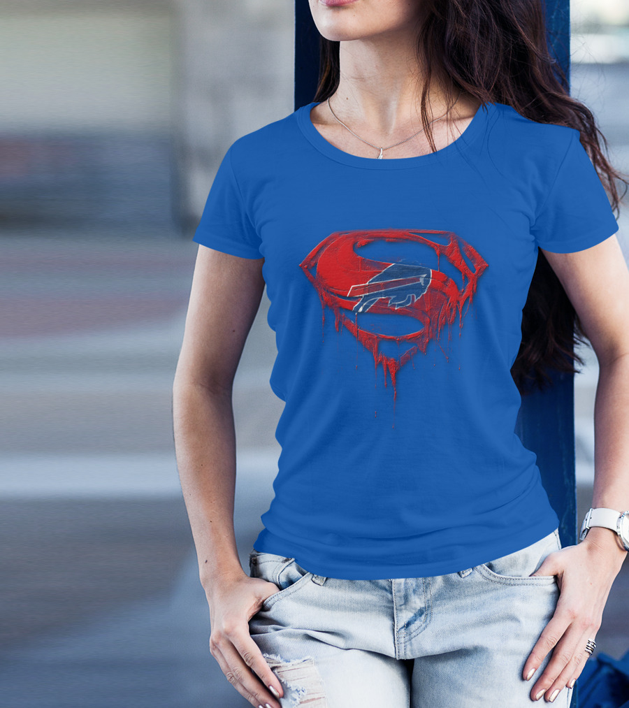 Buffalo Bills Superman Logo Fusion T-Shirt