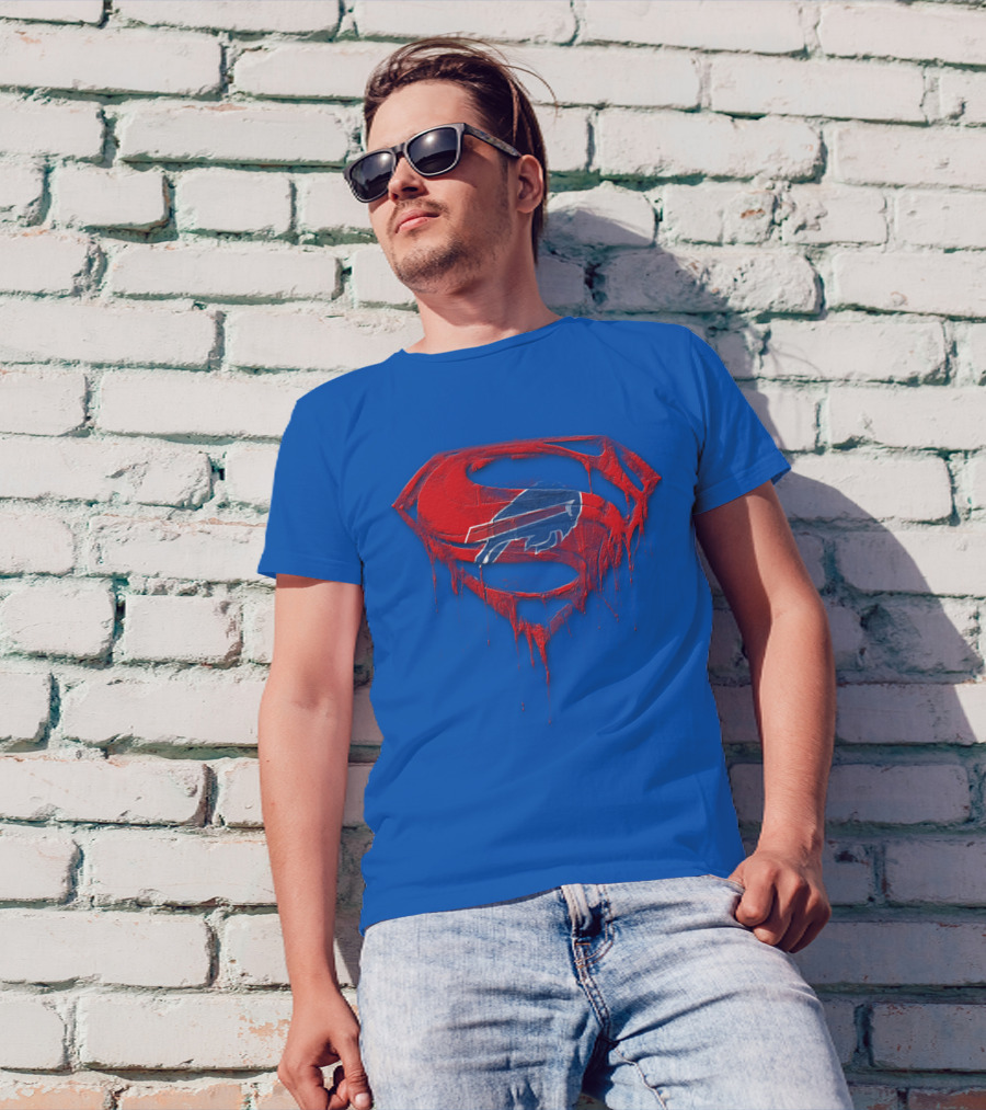 Buffalo Bills Superman Logo Fusion T-Shirt