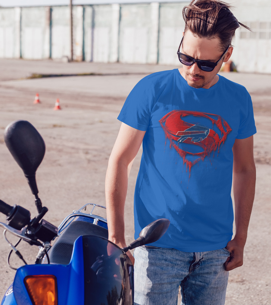 Buffalo Bills Superman Logo Fusion T-Shirt