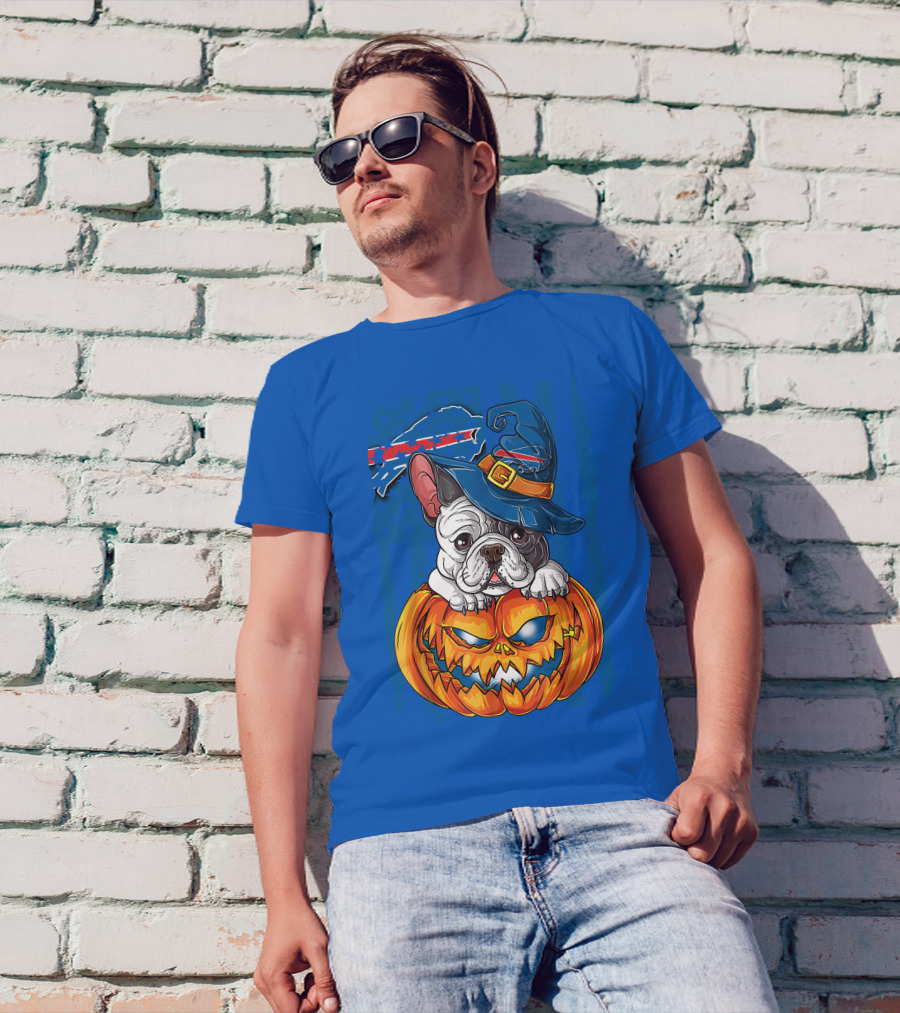 Buffalo Bills Bulldog Halloween Pumpkin T-Shirt