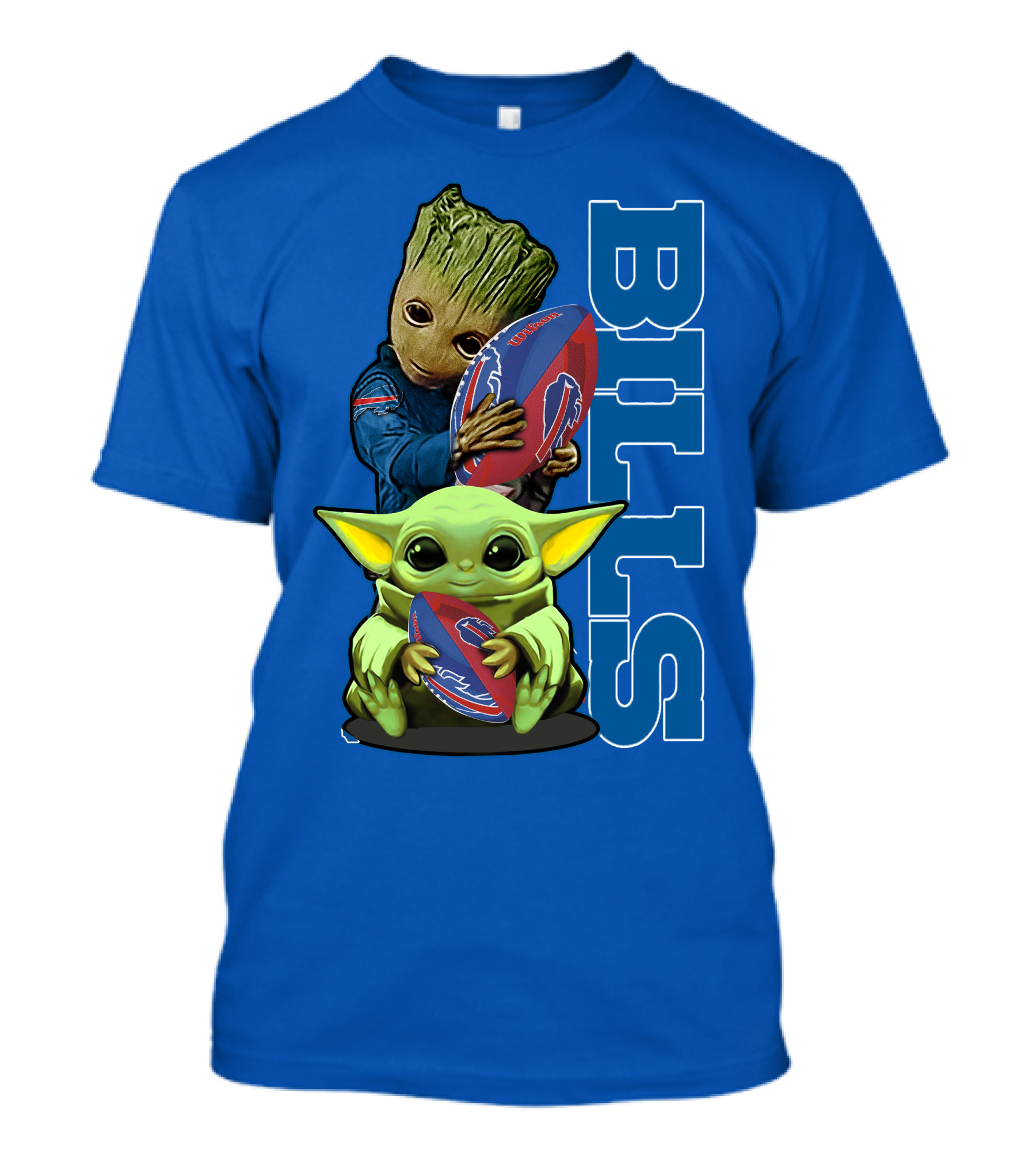 Bills Football Groot And Baby Yoda Grzd Buffalo Bills T-Shirt