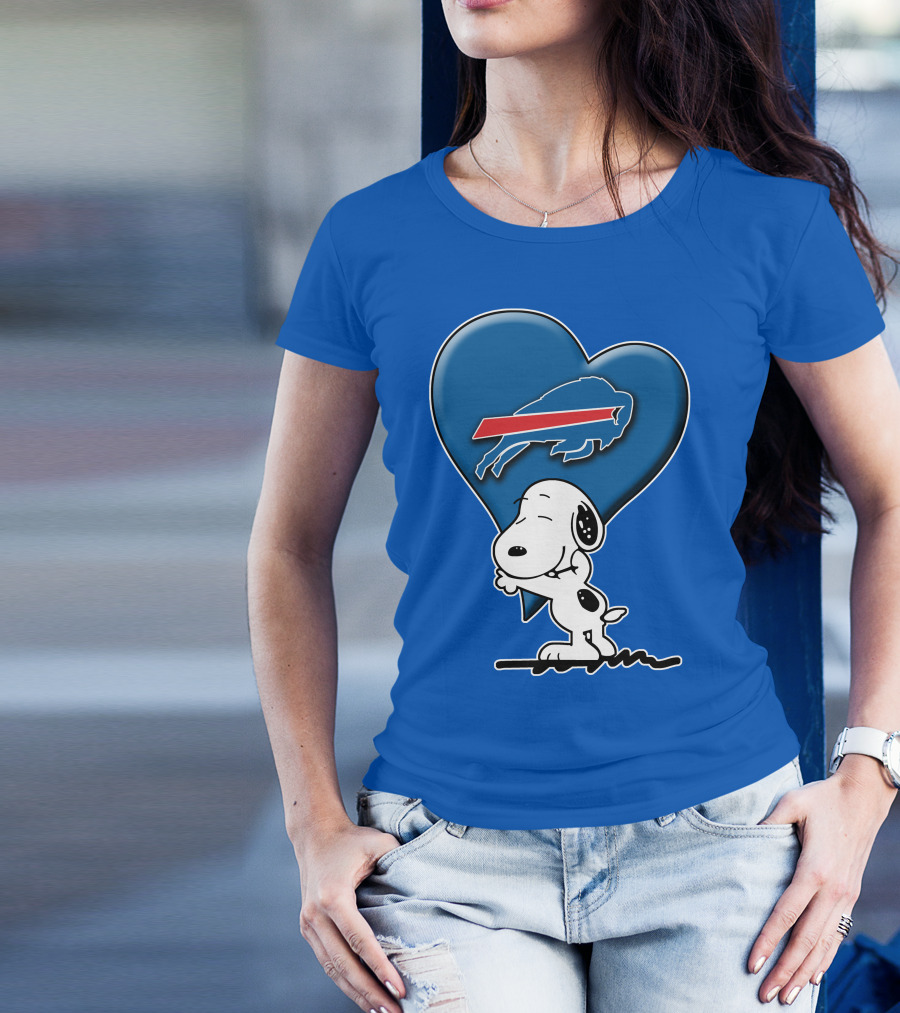 Snoopy Hugging Heart Buffalo Bills T-Shirt