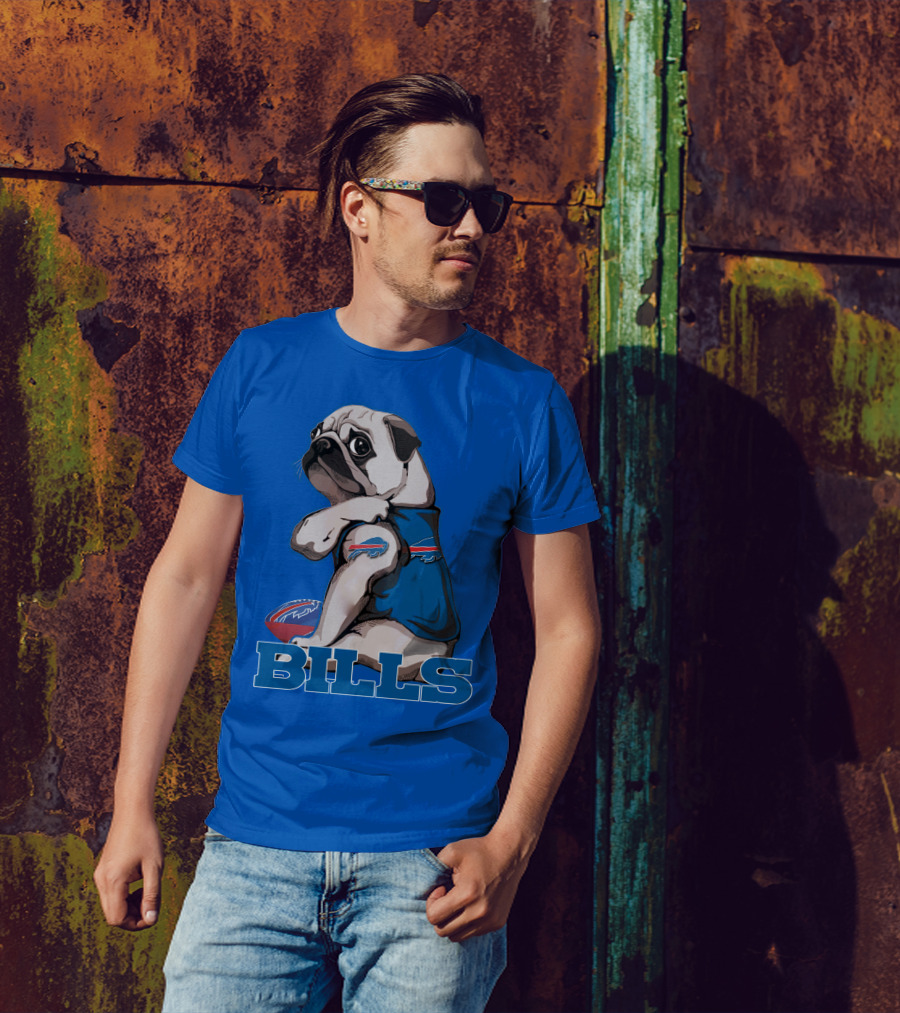 Pug Bills Football Team T-Shirt