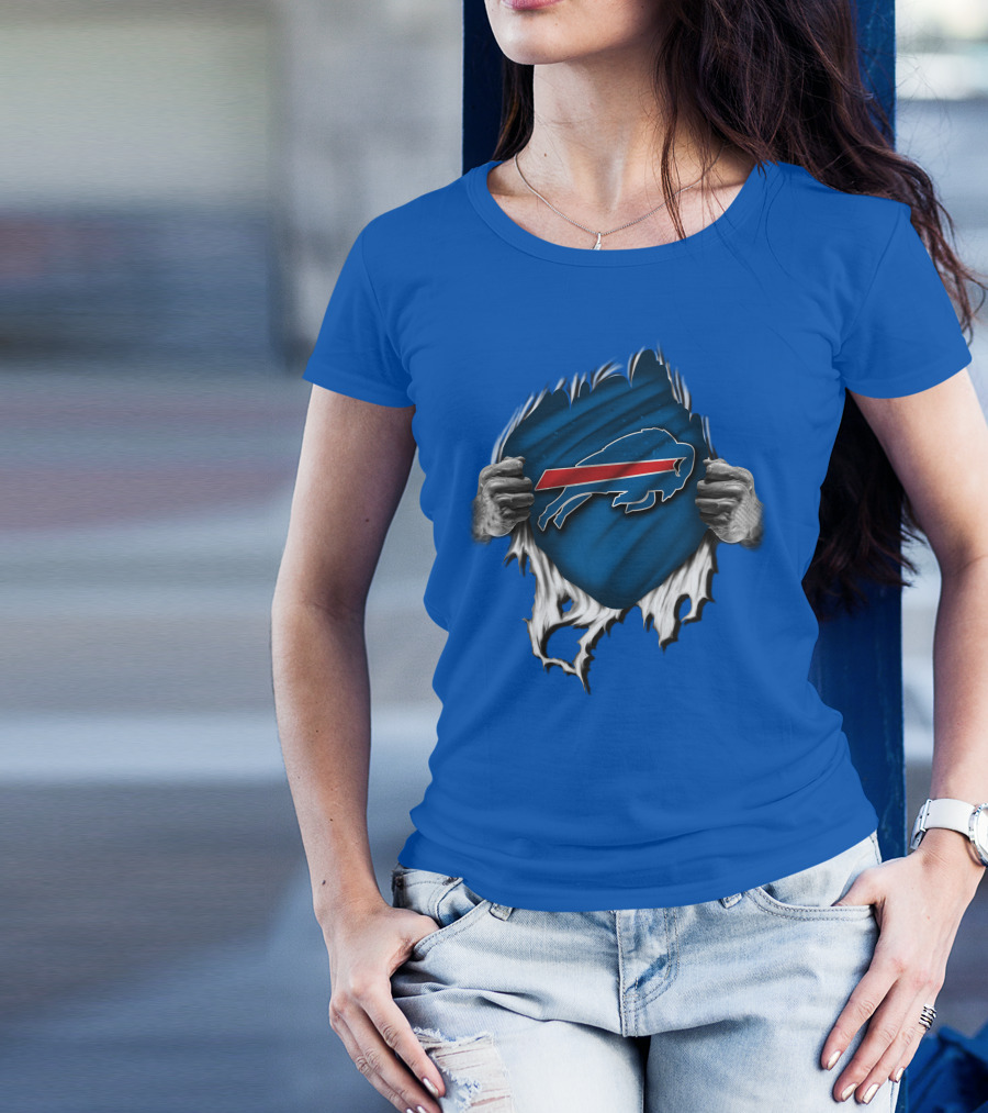 Buffalo Bills Torn Open Super Fan T-Shirt