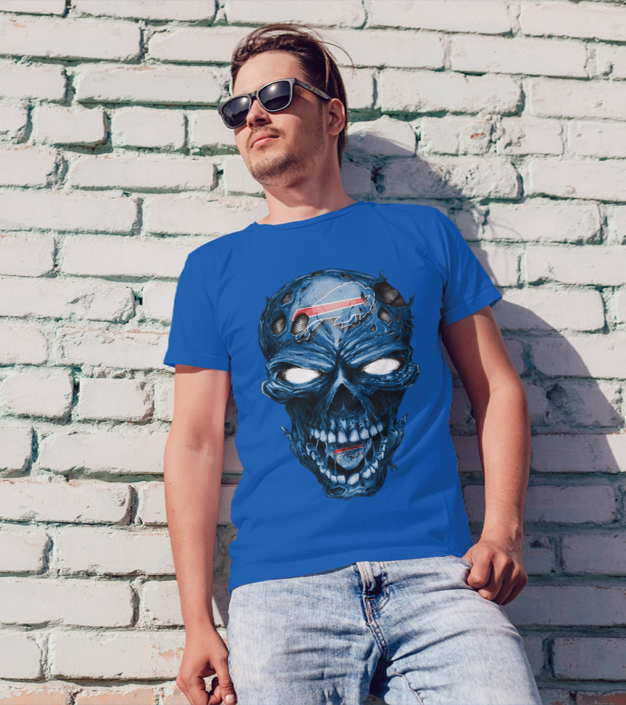 Buffalo Bills Skull Logo Horror T-Shirt