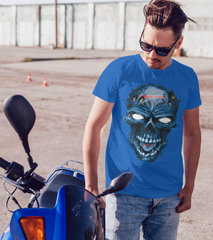 Buffalo Bills Skull Logo Horror T-Shirt