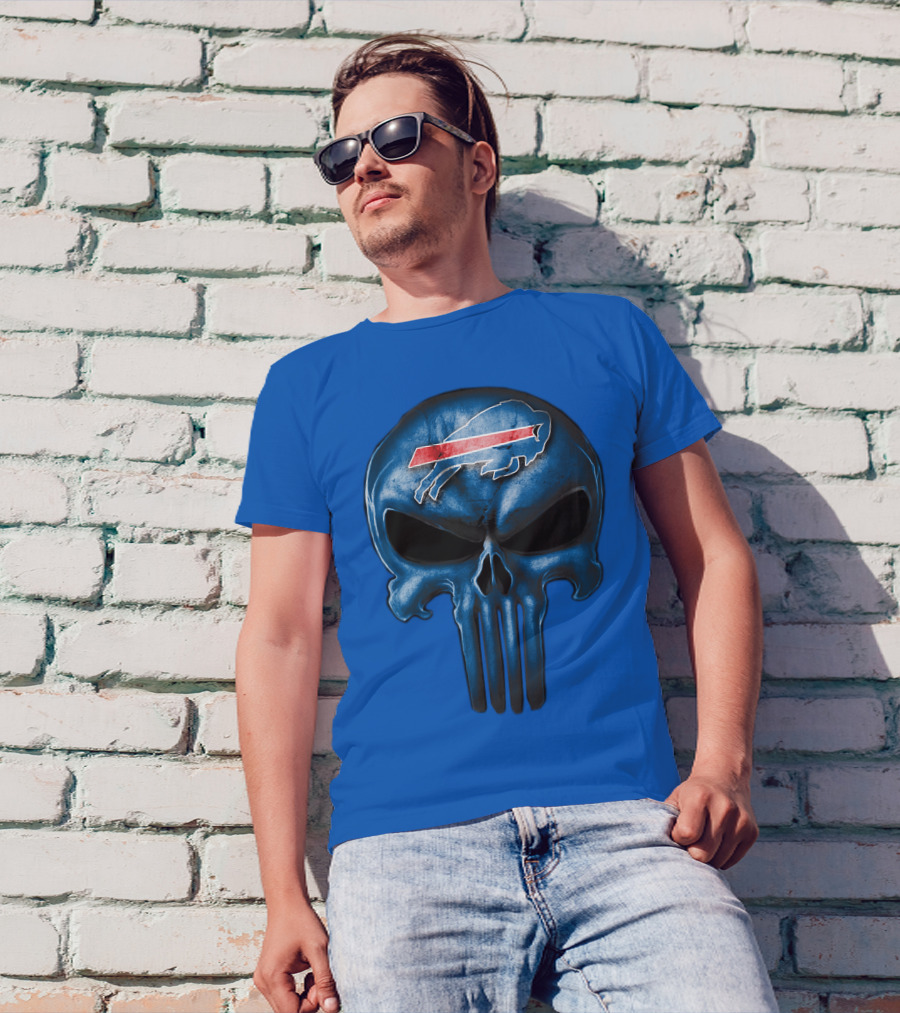 Buffalo Bills Skull Punisher T-Shirt