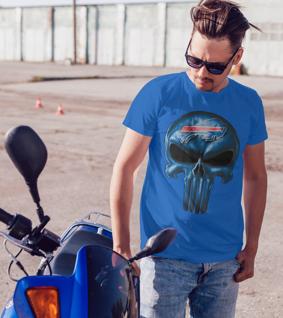 Buffalo Bills Skull Punisher T-Shirt
