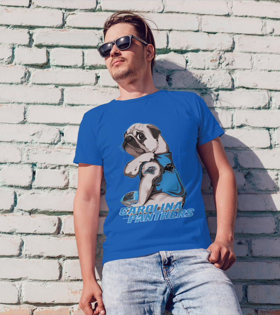 CAROLINA PANTHERS PUG WITH TEAM T-Shirt