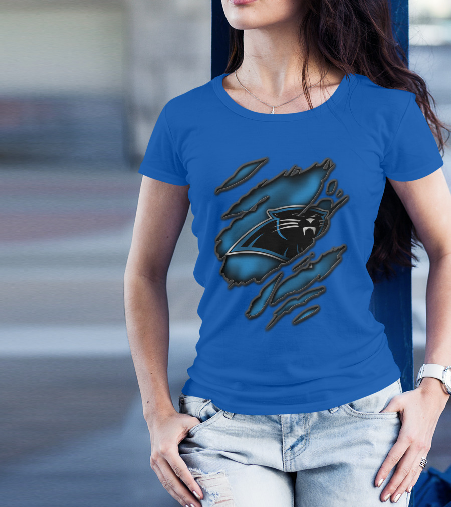 Torn Carolina Panthers Claw Mark T-Shirt