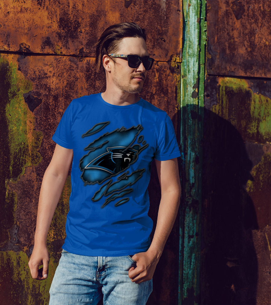 Torn Carolina Panthers Claw Mark T-Shirt
