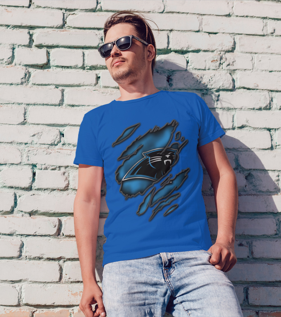 Torn Carolina Panthers Claw Mark T-Shirt
