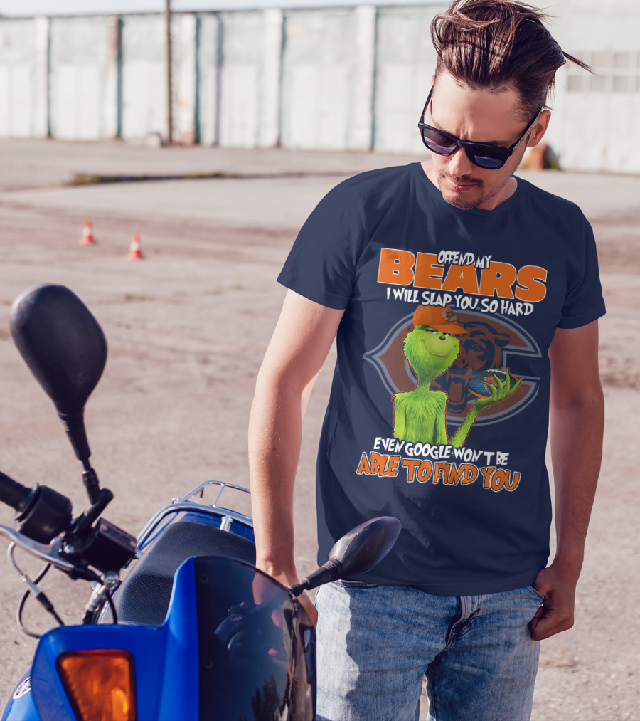 Grinch Bears I Will Slap You So Hard Even Google Won't Be Able To Find You T-Shirt