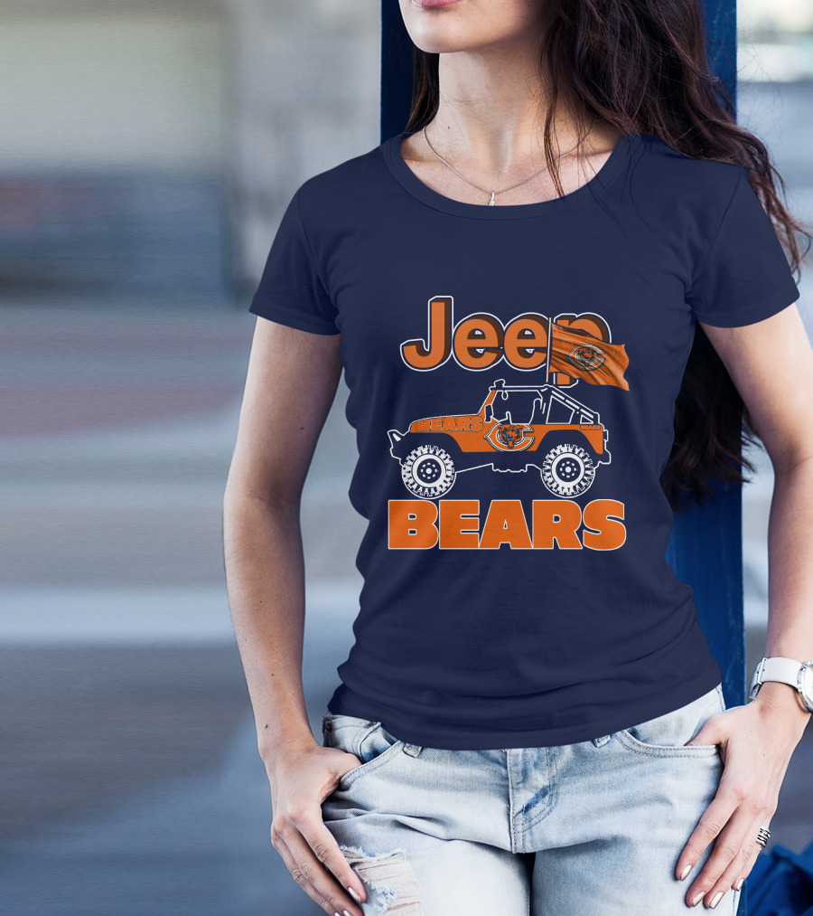 Jeep Chicago Bears Off-Road Enthusiast Fan Gear T-Shirt