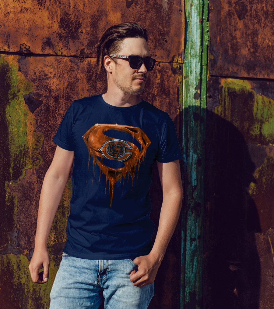 Superman Chicago Bears Logo Combination T-Shirt