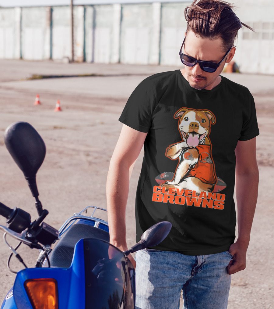 Cleveland Browns Pitbull Football Fan T-Shirt