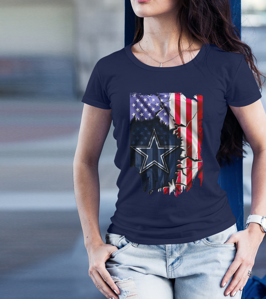 American Flag Dallas Cowboys Star T-Shirt