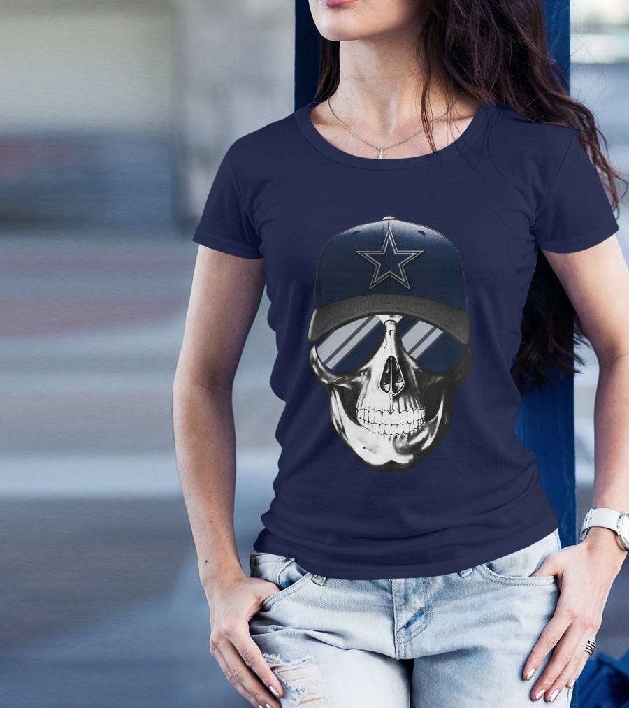 Skull Dallas Cowboys Star Hat Sunglasses T-Shirt