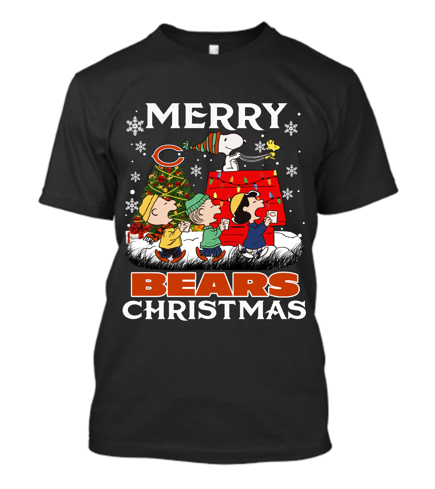Chicago Bears Snoopy Merry Christmas Peanuts Holiday T-Shirt