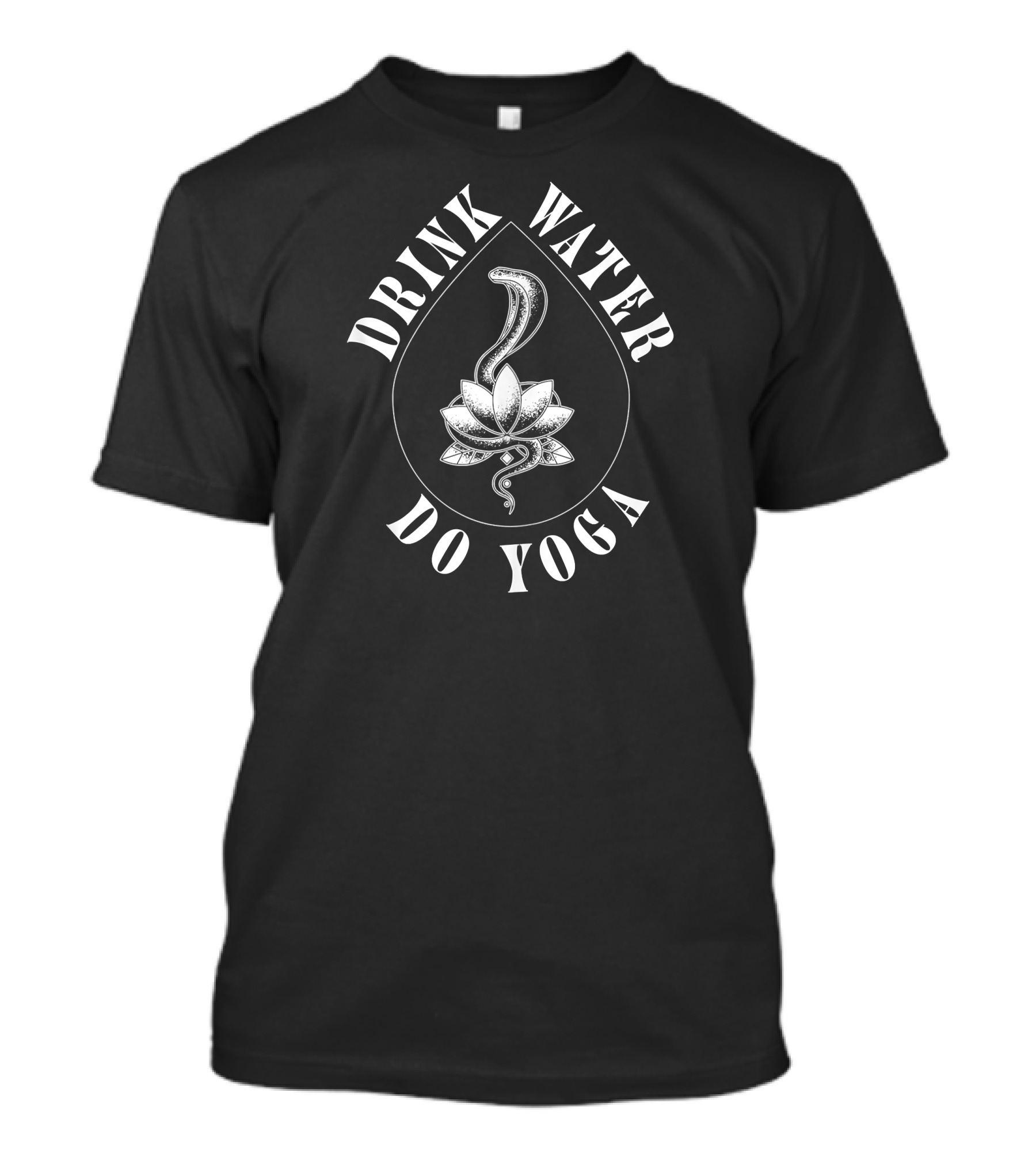 Drink Water Do Yoga Lotus Snake T-Shirt