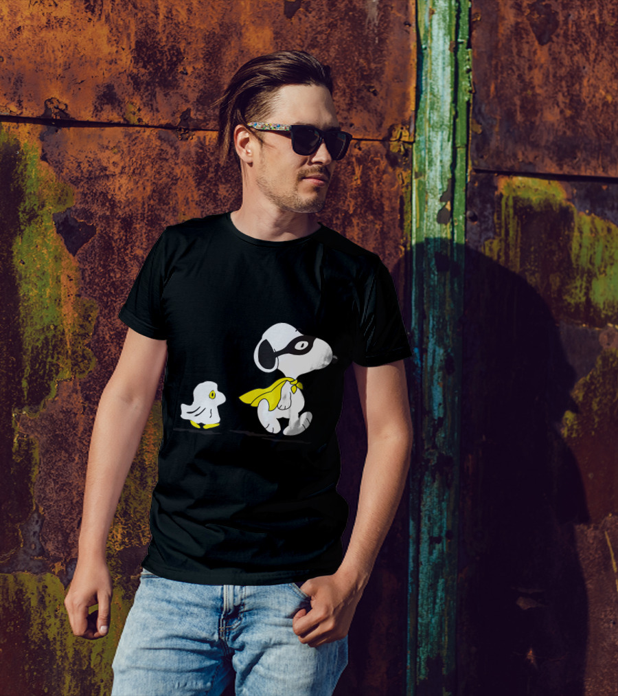 Snoopy Superhero With Woodstock Sidekick T-Shirt
