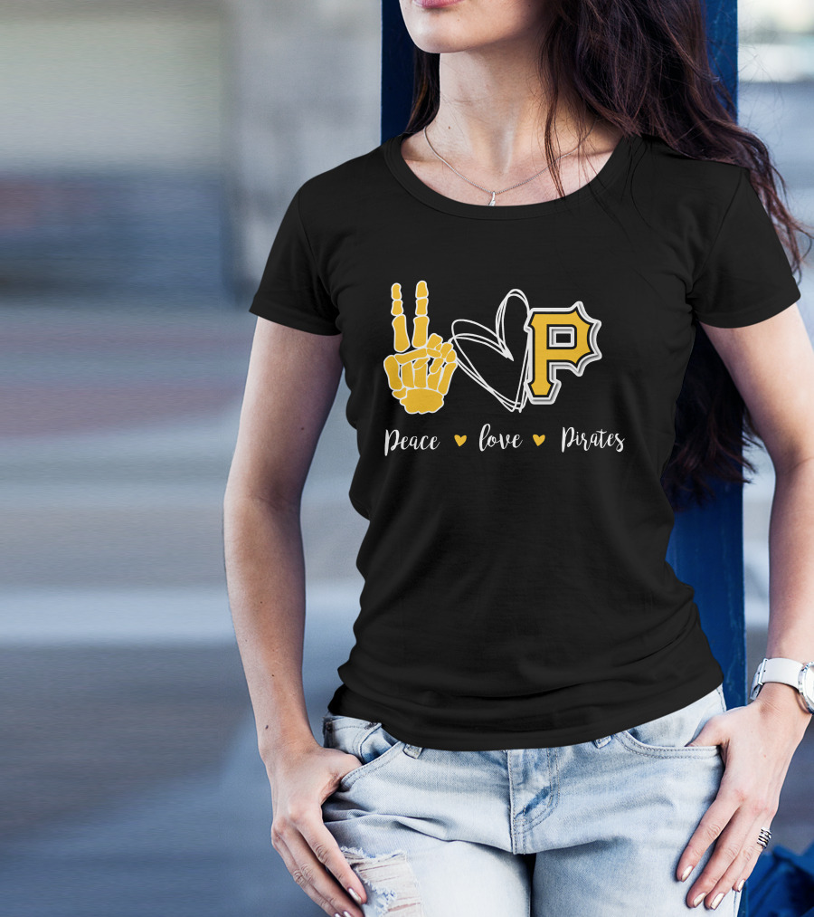 Peace Love Pittsburgh Pirates T-Shirt