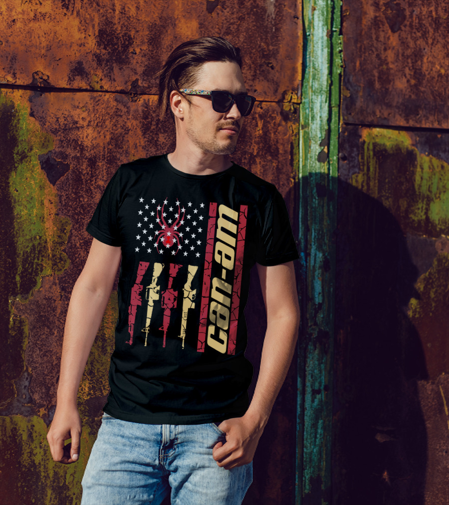 CAN-AM Spider Rifle American Flag T-Shirt