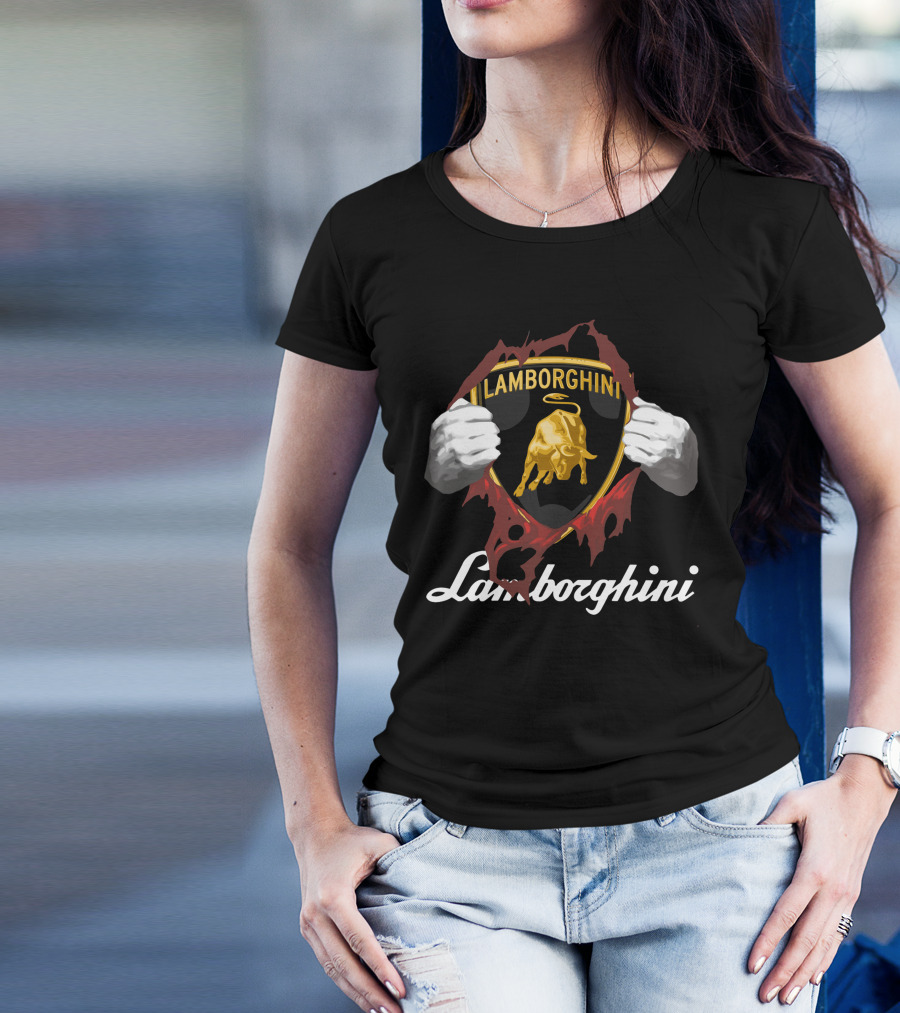 Lamborghini Bull Logo Tear Effect T-Shirt