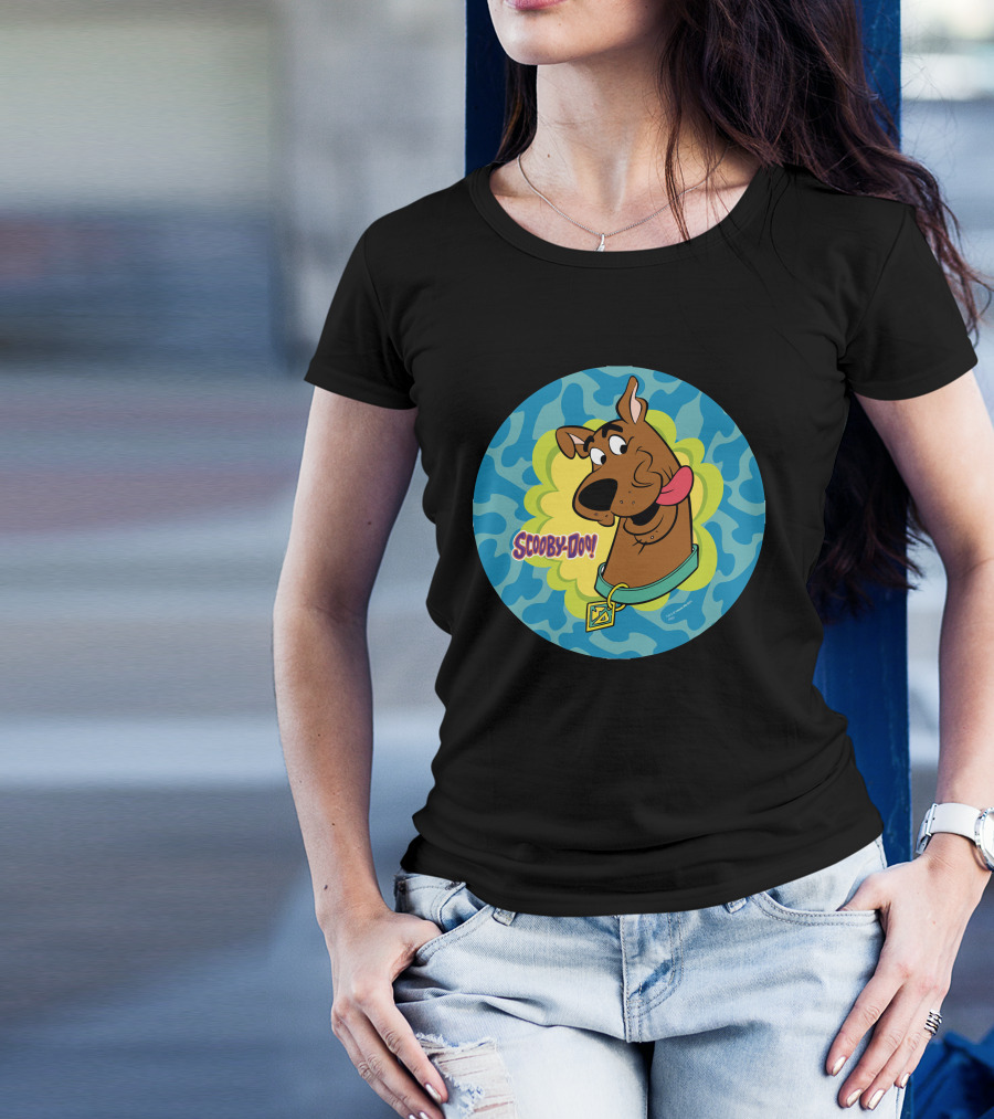 Scooby-Doo Winking Face In Blue And Green T-Shirt