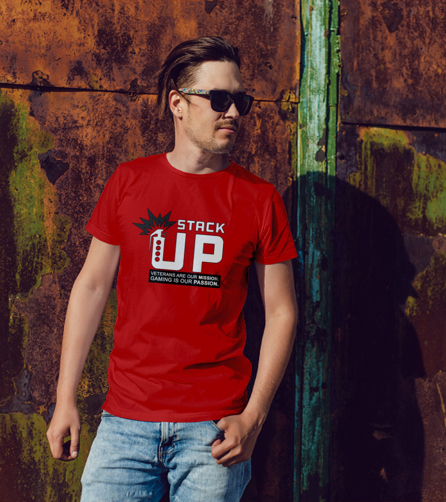 Stack Up Veterans Are Our Mission Gaming Is Our Passion T-Shirt