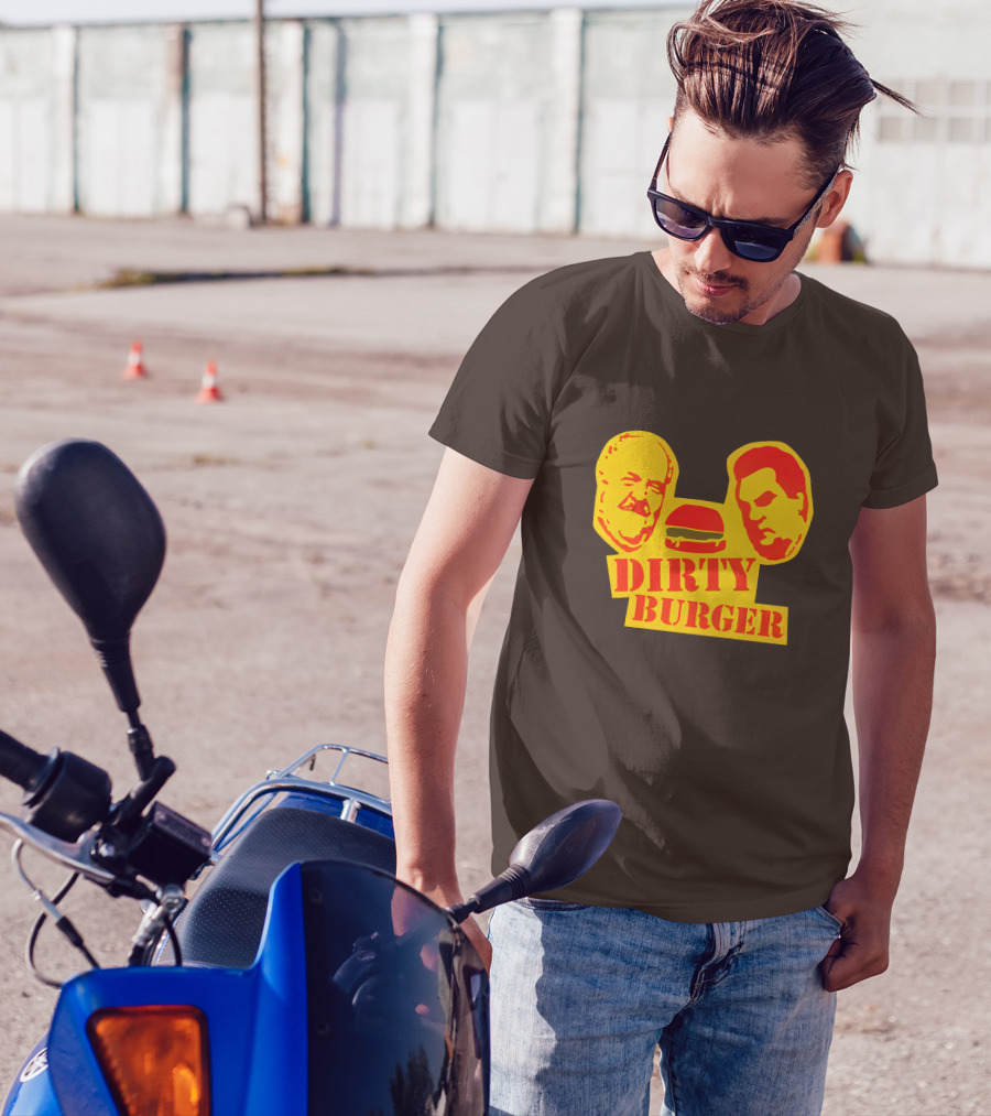 Trailer Park Boys Dirty Burger Merch Faces And Burger T-Shirt