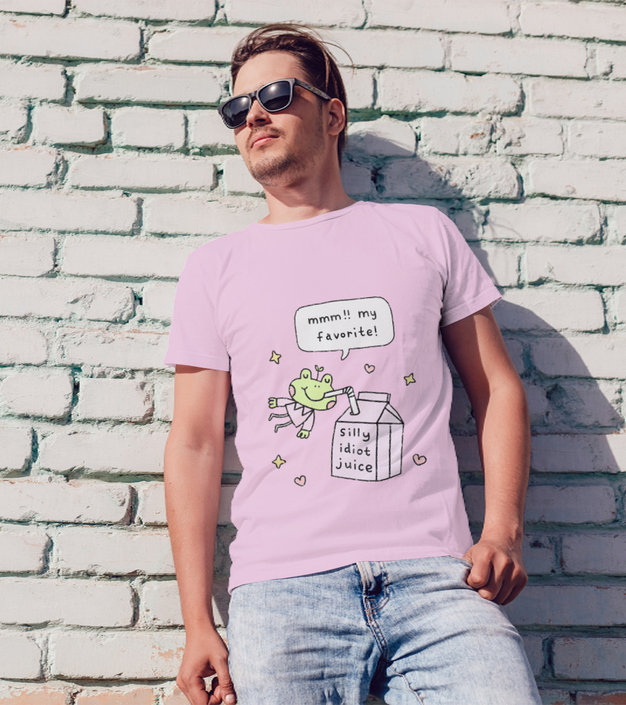 Tired Katie Merch Silly Idiot Juice Frog Cartoon Favorite Drink T-Shirt