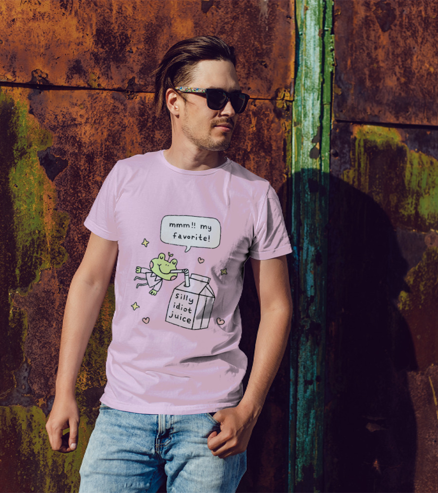 Mmm My Favorite Silly Idiot Juice Frog With Stars And Hearts T-Shirt