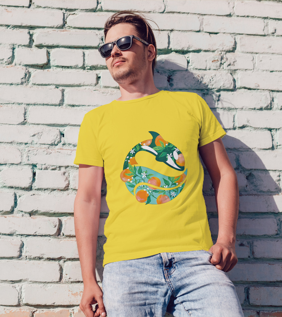 SeaWorld Busch Gardens Florida Local Orange Blossom Orca T-Shirt