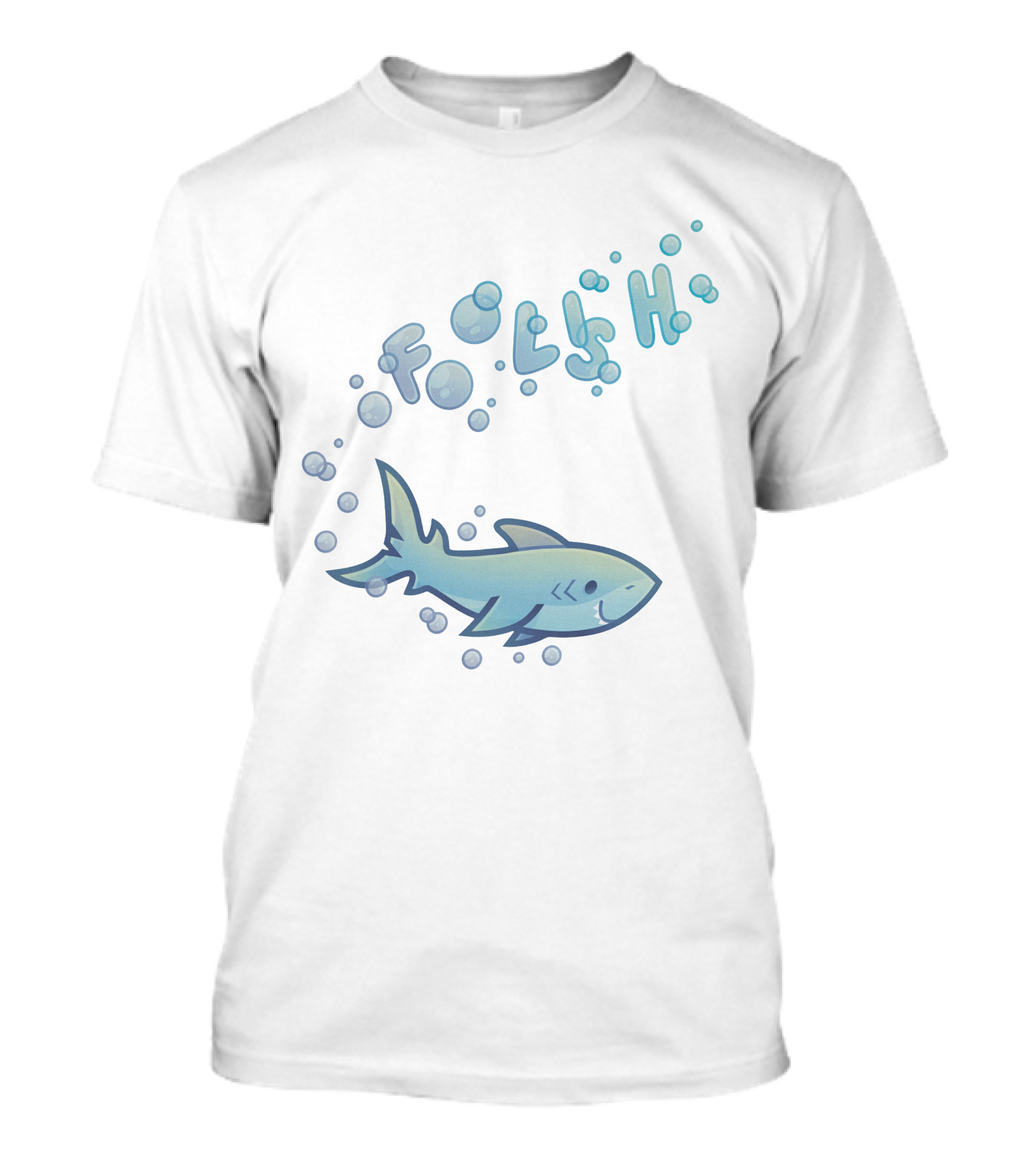 Foolish Shark Bubbles Gamers Méh T-Shirt