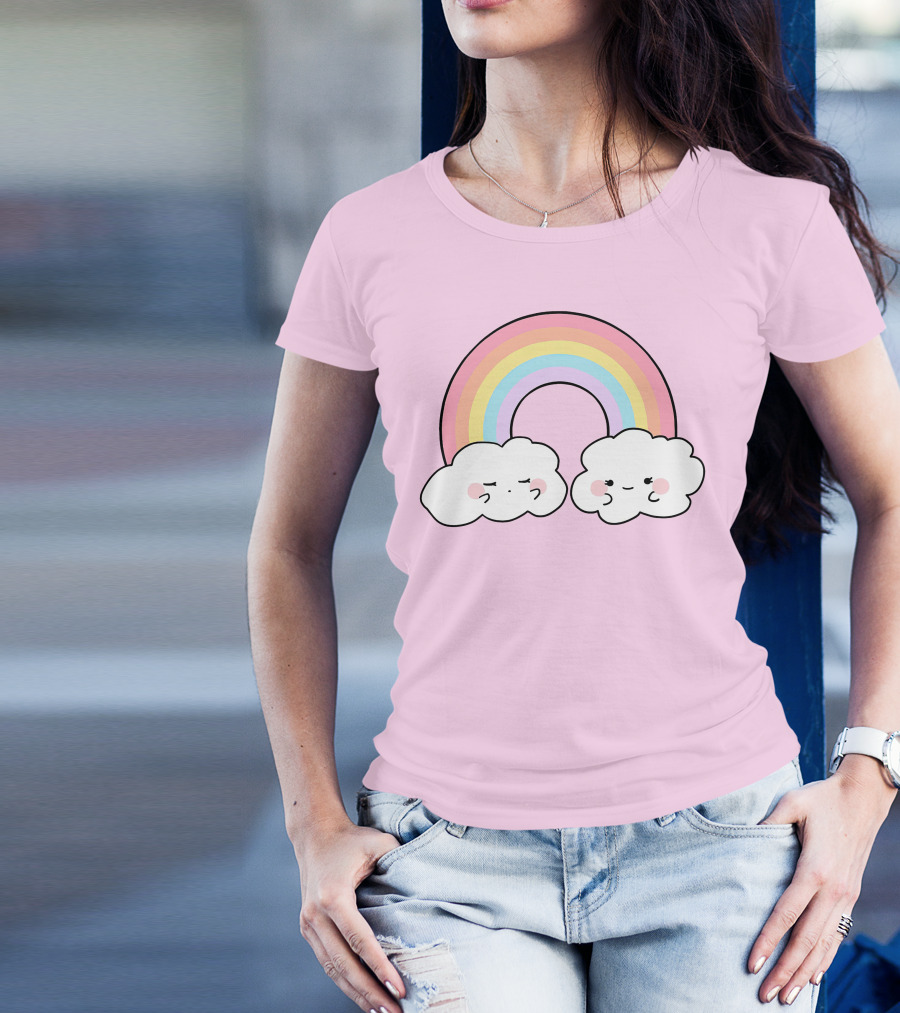 It's Akeila Merch Pastel Rainbow With Clouds T-Shirt