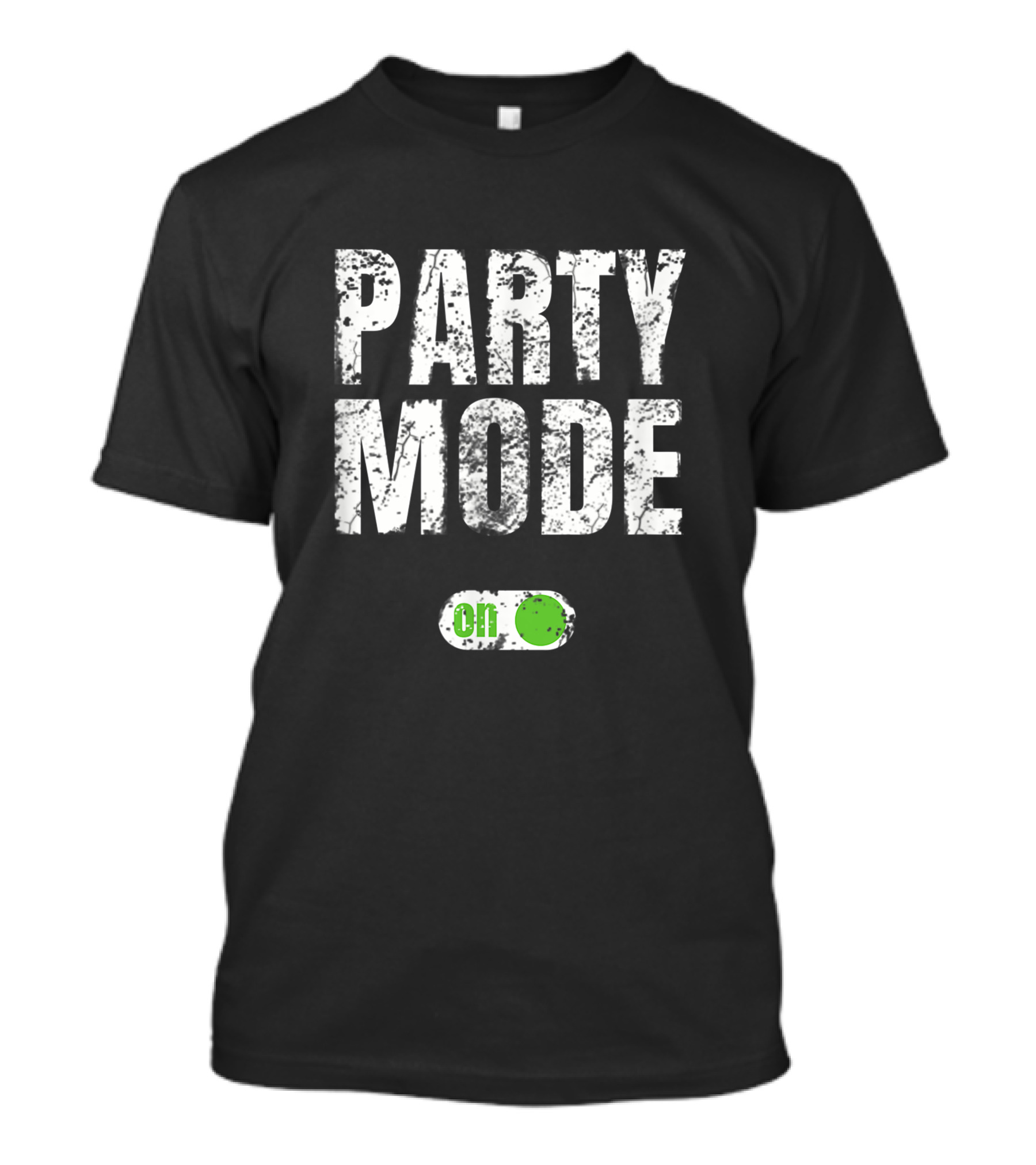 Party Mode On Off Sequin Switch Green Button T-Shirt
