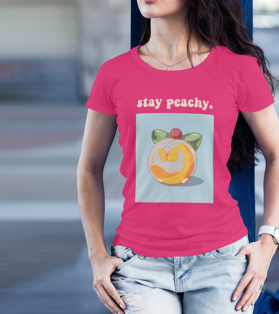Stay Peachy Butterfly Peachy Squad Merch T-Shirt