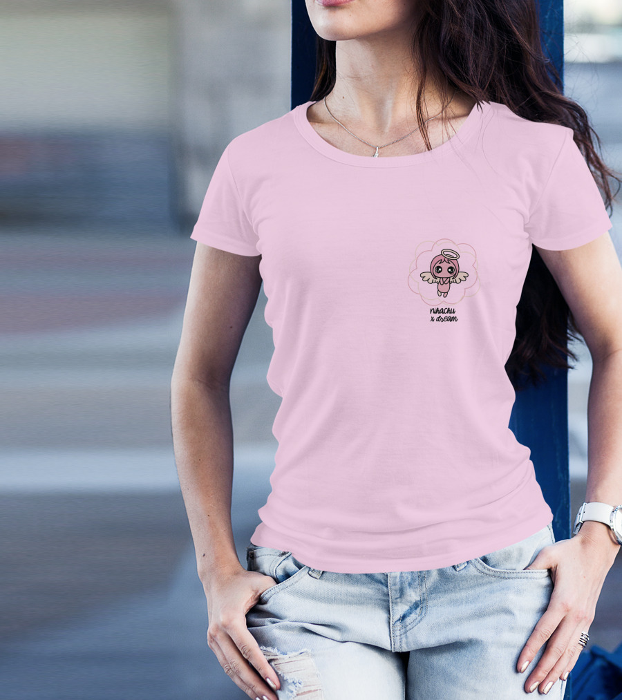 Nihachu X Dream Angel Character Pink T-Shirt